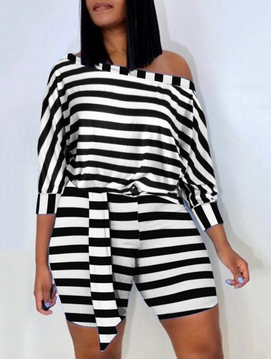 Striped Short Set