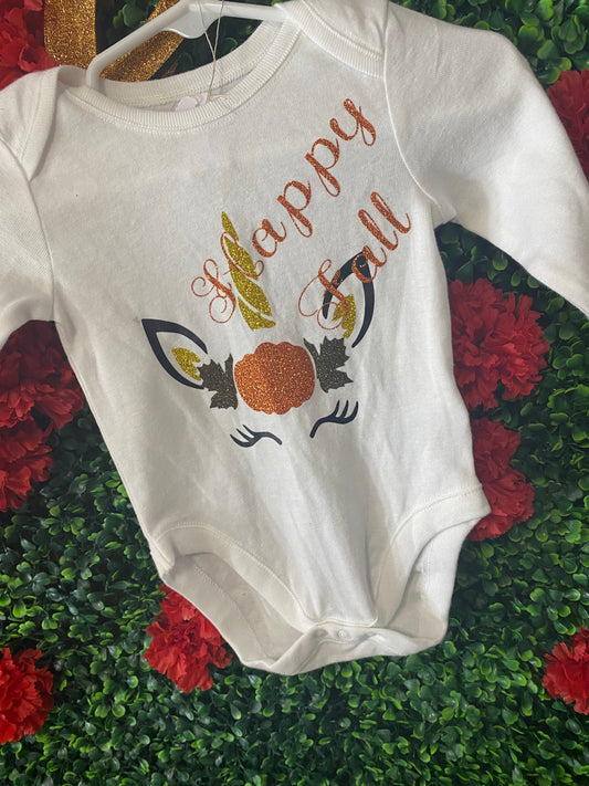 Happy Fall 2 piece onesie set